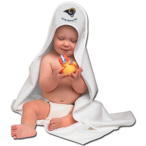 St. Louis Rams Hooded Baby Towel (White)