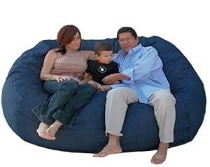 7-feet Xx-large Denim Cozy Sac Foof Bean Bag Chair Love Seat
