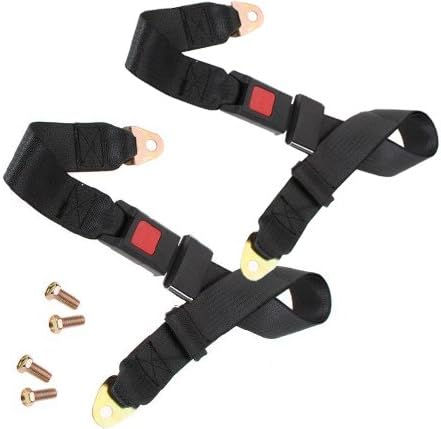 Pack of 2 Point Adjustable Car Seat Safetey Belt Harness Kit Single Double Seat Go Kart UTV Buggie