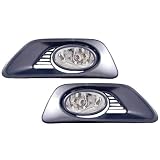 2001-2002 (01 02) Honda Accord Coupe Fog Light Assembly Full Kit (Lights, Trim, Wires, and Switch - complete set) - (2 Door Coupe Only) - One Pair (Both Driver and Passenger Sides) - DOT Certified Fog Light