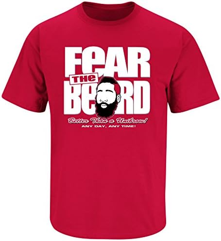Houston Rockets Fans - Fear the Beard Red T-Shirt (S-5X) (Small)