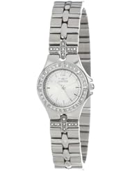 Invicta Womens 0132 Wildflower Collection Crystal Accented Stainless Steel Watch