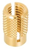 4-40 Int. Thd., .188 Lg., Headless, E-Z Lok Press Inserts for Plastics, Brass (1 Each)