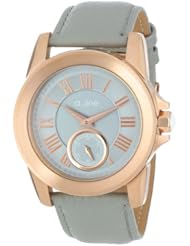 a_line Womens AL-80022-RG-014-GY Amare Grey Dial Grey Leather Dress Watch