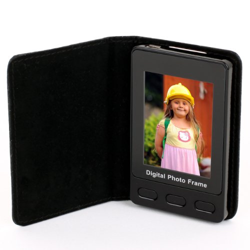 Micca 2.4-Inch Portable Wallet-Style Digital Photo Album With Built-In Rechargeable Battery (Black)