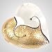 Glass Heart Gilded Paperweight