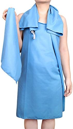 Microfiber Travel Towel Set - Ultra Absorbent, Quick Drying Towels for Travel, Camping, Beach, Gym - Large, Medium Sizes with Hand Towel (Blue)