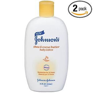 Johnson\’s Baby Lotion, Shea & Cocoa Butter Baby Lotion, 15-Ounce Bottles
