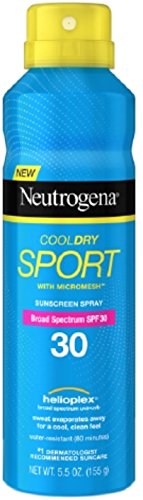 Neutrogena CoolDry Sport Sunscreen Spray, SPF 30 5.5 oz (Pack of 2)