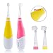 LEMONBEST® Ultra Soft Baby Electric Toothbrush LED Lights Baby Oral Care Training Toothbrush Yellow