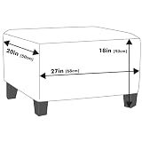 Maytex Collin Stretch 1-Piece Slipcover Ottoman