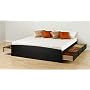 Prepac Platform Bed - Black (King)