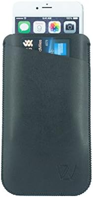 For iPhone 6s / 6, Black sleeve Case U Series Premium Synthetic MicroFiber Leather Smooth Finishing High Quality Designer Pouch and Card Holder