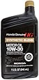 Genuine Honda Fluid 08798-9035 10W-30 Blended Synthetic Motor Oil - 1 Quart Bottle