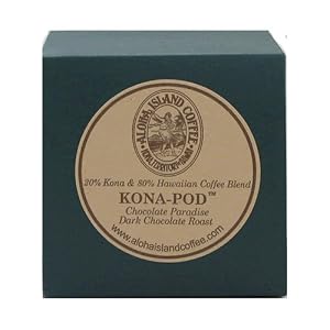 Aloha Island Coffee KONA-POD, Chocolate Paradise Dark Roast, Kona and Hawaiian Coffee... by Aloha Island Coffee Company