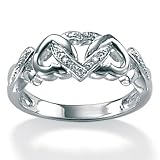 Diamond Accent Platinum Over Sterling Silver Ring