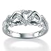 Jewelry : Diamond Accent Platinum Over Sterling Silver Ring