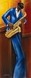 The Saxophone Player - Art Poster (Artist: Magrini) (Size: 12" x 36")
