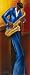 The Saxophone Player - Art Poster (Artist: Magrini) (Size: 12" x 36")