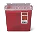 Medline MDS705153H Biohazard Patient Room Sharps Containers, 1.250 gal, Red