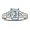 Sterling Silver Aquamarine and Diamond Ring (1 1/2 cttw)