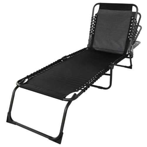 Chaise longue bain de soleil, transat de jardin pliante, chaise de camping, fauteuil relax inclinable, pliable et réglable. So-OGS10-Sch