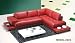 Modern Contemporary Leather Sectional Sofa Set