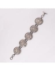 Sterling Indian Silver 925 Oxidized Female Bracelet Bangle Hadmade Designer Ethnic Look New Fashion Jewelry