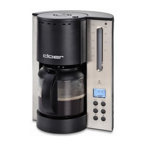Cloer 5218NA 12-Cup Bitterness Eliminating Coffee Maker, Stainless Steel/Black