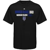 Majestic New York Mets Black World Class Dad T-shirt
