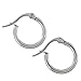 Areke Women's Cute Small Hoop Earrings Stainless Steel Ear Ring 3 Pairs a Set Color Silver