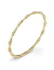 Sterling Silver Gold Bamboo Bracelet