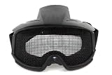 G-Force Tactical Airsoft Wire Mesh Goggles w/ Visor - BLACK