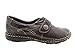 Earth Origins Women's Evelyn Grey Grained Leather & Silk Pig Suede Strap-On Loafers