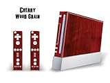 Skin Decal Cover for Nintendo Wii Console + two Wiimote Controllers - Cherr ....