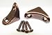 2-piece Antique Copper Cigar Box Guitar Neck Braces with Screws 2-piece Antique Copper Cigar Box Guitar Neck Braces with Screws