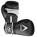 Athllete Training Boxing Gloves (Black/Silver, 16 oz)