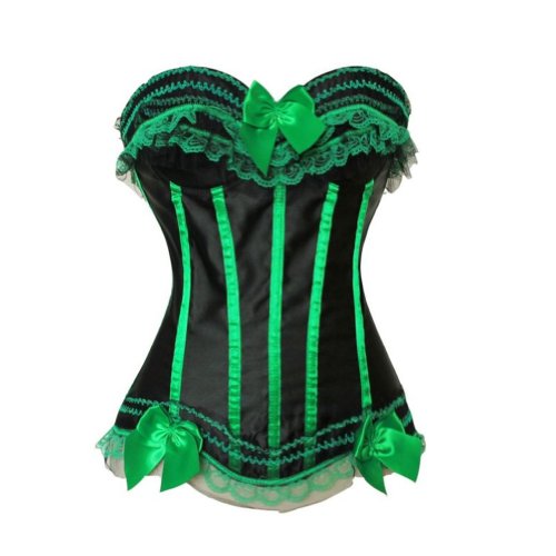 Women's Burlesque Stripe Butterfly Bow Corset Body Shape Bustier Top