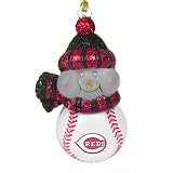 Cincinnati Reds Mlb All-Star Light-Up Acrylic Snowman Ornament (3)"