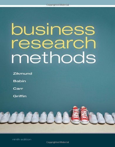 Business Research Methods (with Qualtrics Printed Access Card) 9th (ninth) Edition by Zikmund, William G., Babin, Barry J., Carr, Jon C., Griffin, published by Cengage Learning (2012)