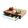 Cleenbo Bamboo XL Schneidebrett mit Auffangwanne Bambus 400 x 290 x 70 mm