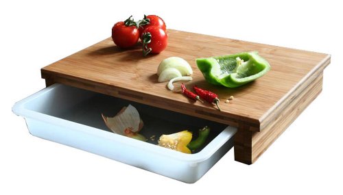 Cleenbo Bamboo XL Schneidebrett mit Auffangwanne 