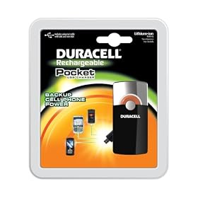 Duracell Pocket USB Charger with Lithium ion battery includes universal cable with USB and mini... by Duracell