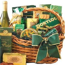 Well Stocked Gourmet Food and Snack Sampler Gift Basket with Smoked Salmon - A Great Gift Idea For Fathers Day