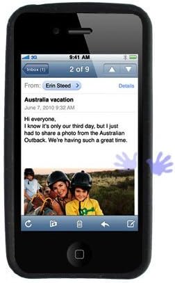 GTMax Black Soft Rubber Silicone Skin Cover Case for Apple iPhone 4 4G 16GB / 32GB 4th Generation