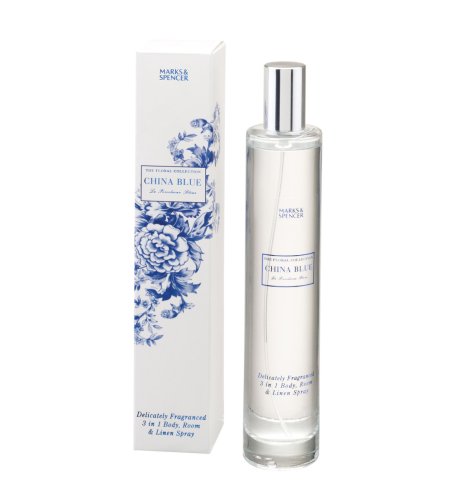 The Floral Collection China Blue 3 in 1 Body Room and Linen Spray