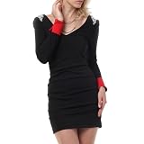 Doublju Womens Beads Longsleeve mini Dress (DW6)
