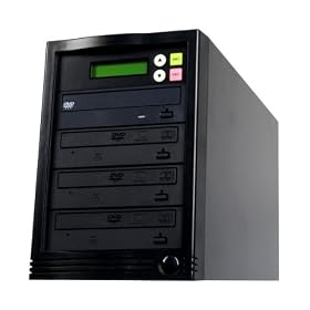 EditorDirect - 3 Target Standalone 24X CD / DVD Duplicator with Sony NEC OptiArc AD-7240S 24X SATA DVDRW