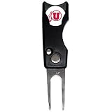 Utah Runnin' Utes Spring Action Divot Tool W/ Ball Marker - NCAA College Athletics