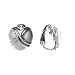 Sterling Silver Heart Swirl Deisign Cross Center Rough and High Polish Clip On Earrings